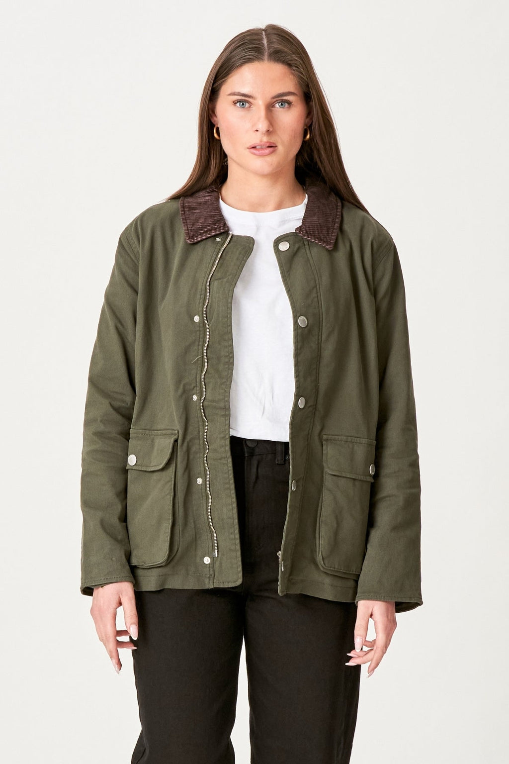 Veste en serre - Olive foncée