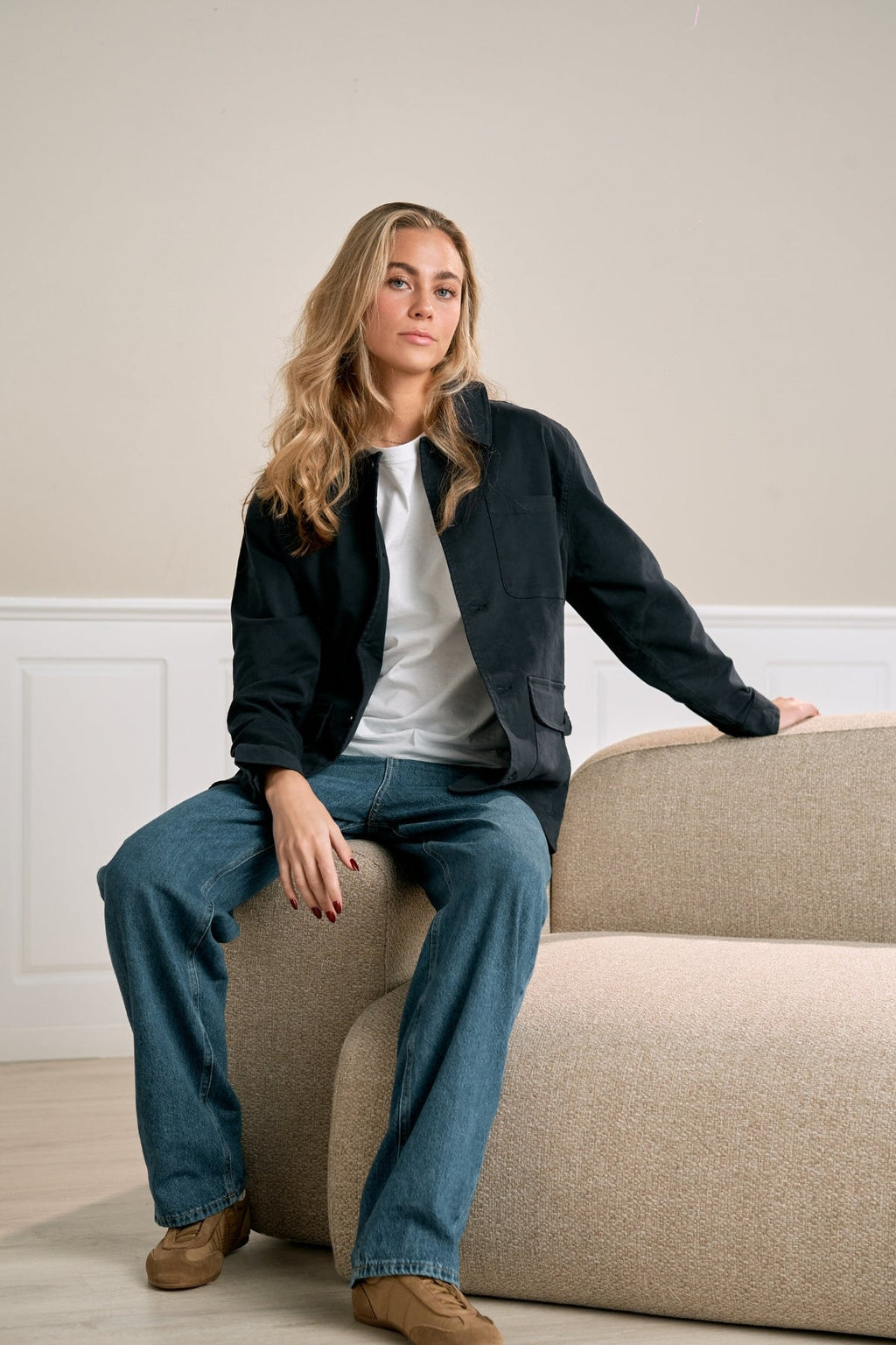 Twill Shacket - Navy