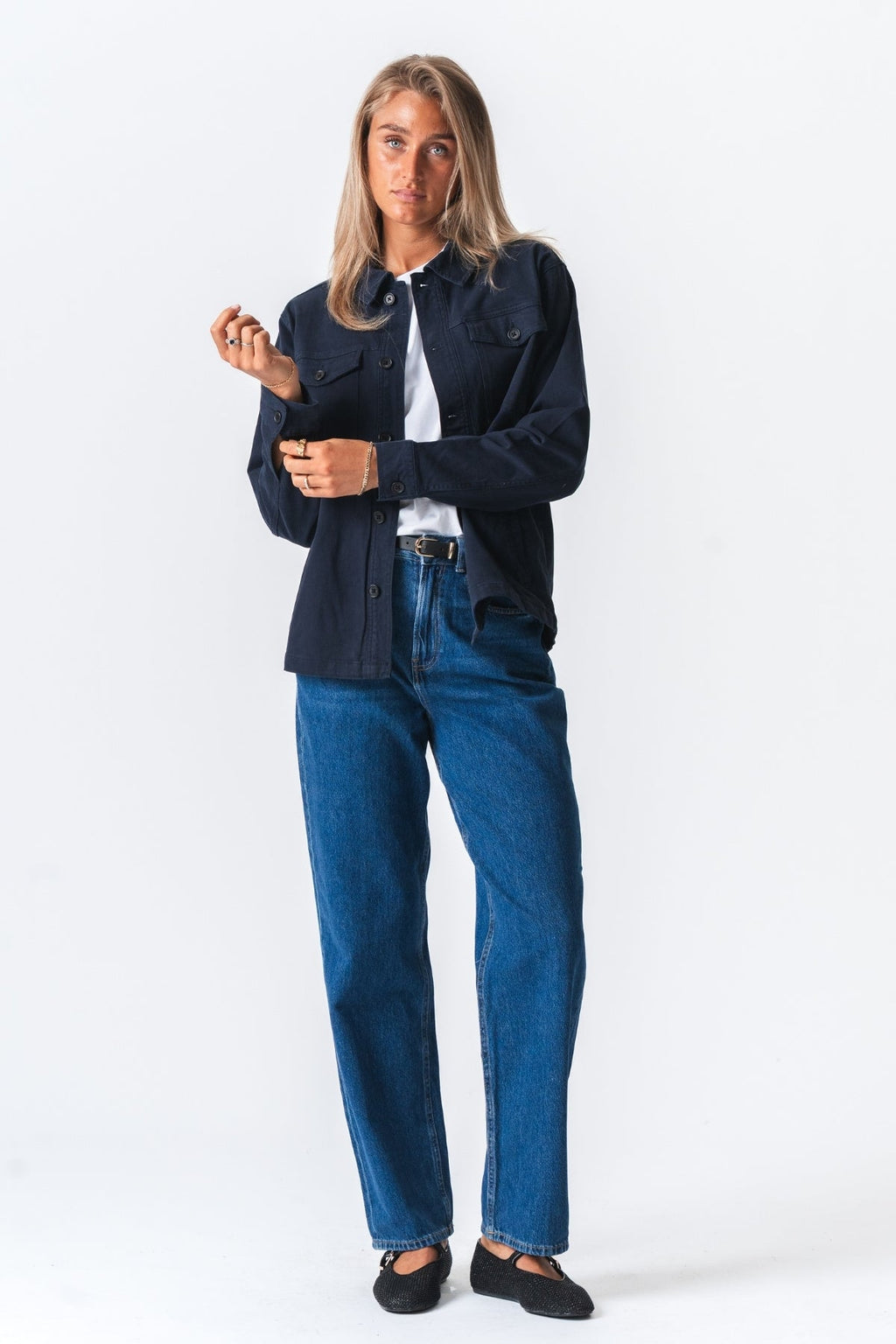 Twill Overshirt - Navy