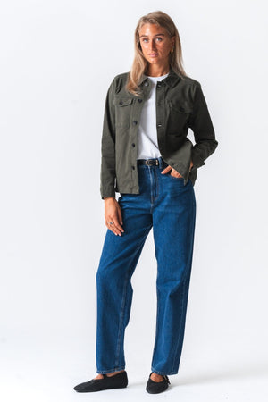 Twill Overshirt - Olive sombre