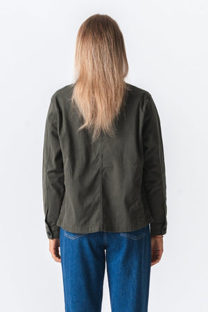 Twill Overshirt - Olive sombre