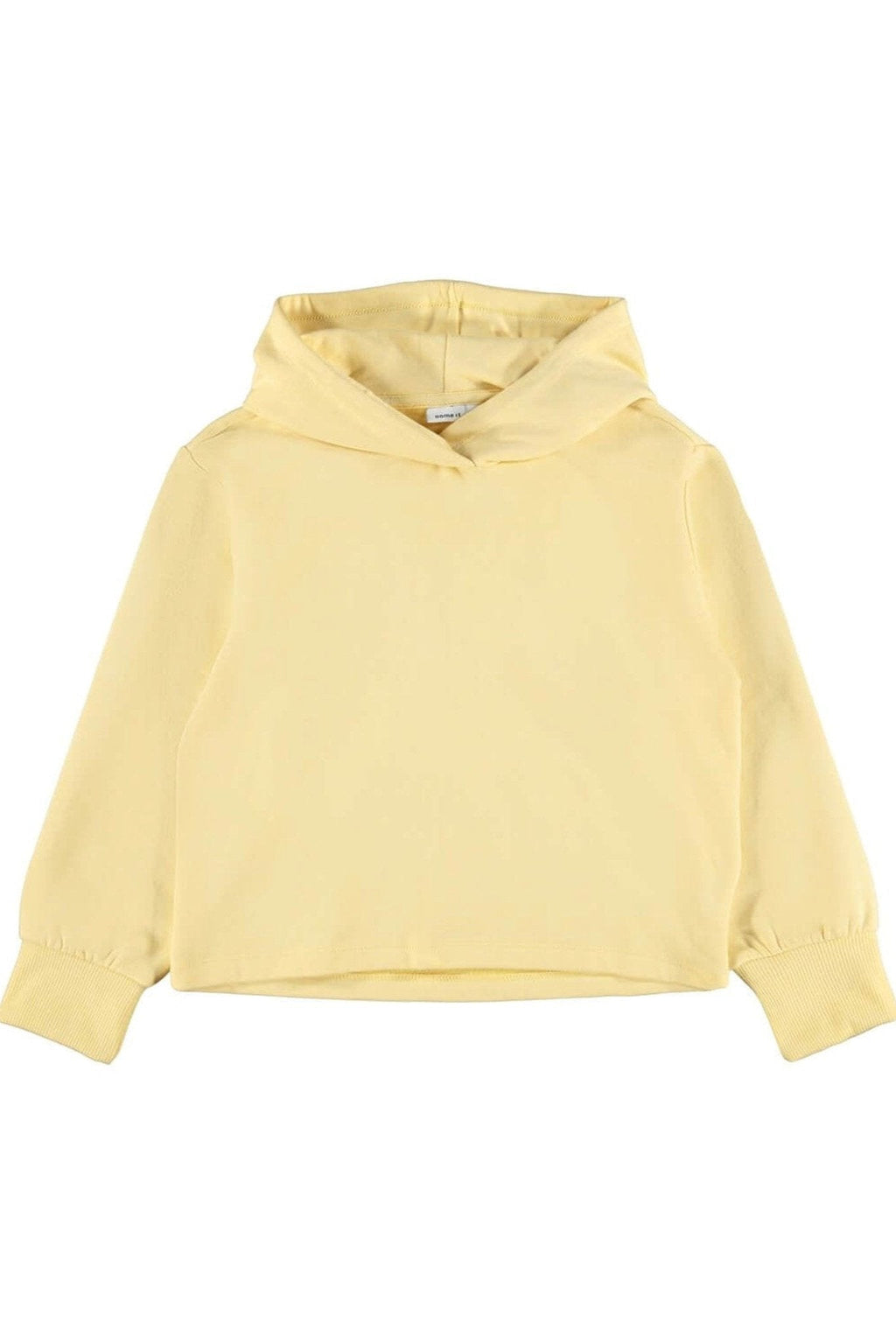 Bijgesneden hoodie - geel