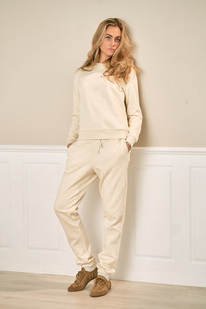 Basic SweetSuit avec Crewneck (Beige léger) - Forme de package (femmes)