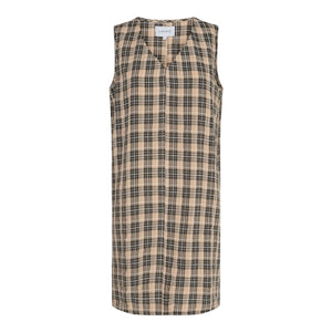 Dana V-Neck Robe - Black Sand Checkered