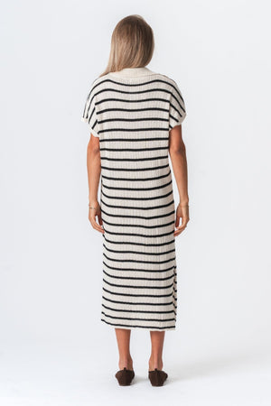 Victoria Dress - Wit/zwart