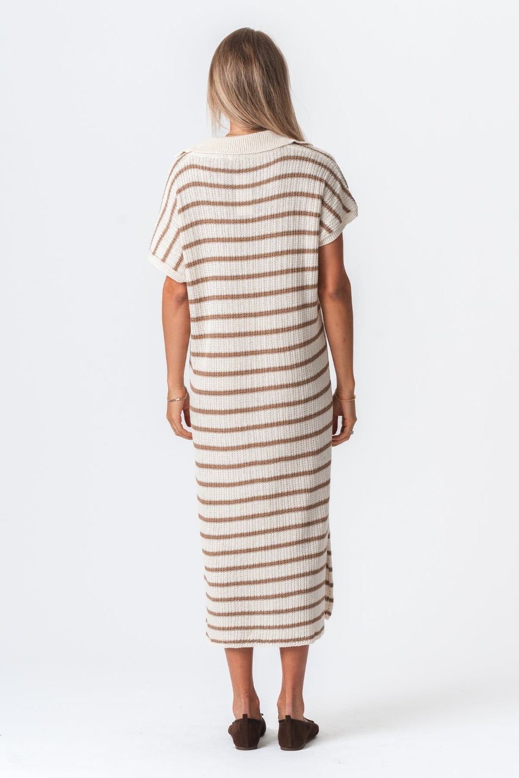 Victoria Dress - White/Beige