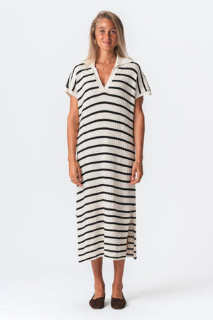 Victoria Dress - Wit/zwart