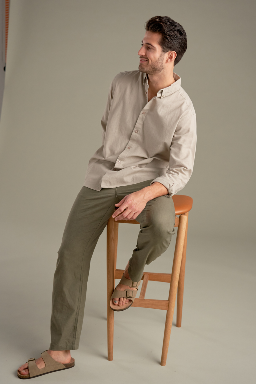 Chemise en lin - sable