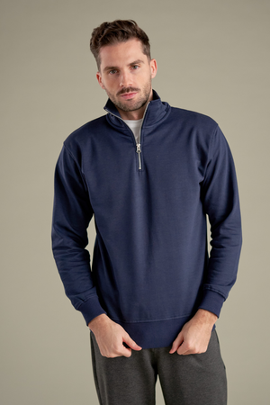 Sweat-shirt Half Zip - Marine