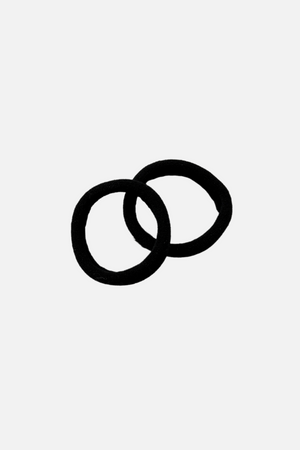 Tie à cheveux - noir (1 pcs.)