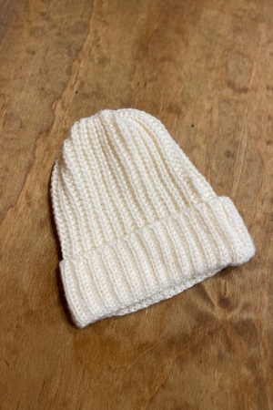 Ribbed Beanie - Light Beige