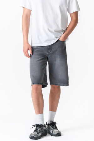 Denim Shorts Lâche - gris