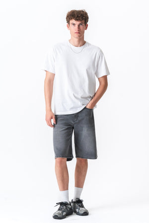 Denim Shorts Lâche - gris