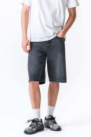 Denim Shorts Lâche - noir