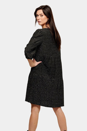 Robe avec des rayures mica - noir