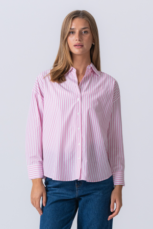 Layla gestreepte shirt - roze