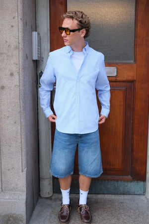 Denim Shorts Lâche - bleu