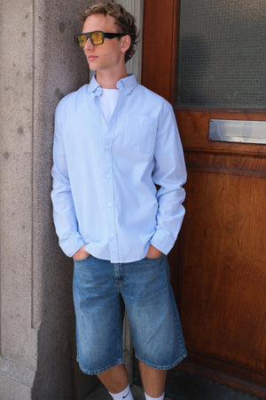 Denim Shorts Lâche - bleu