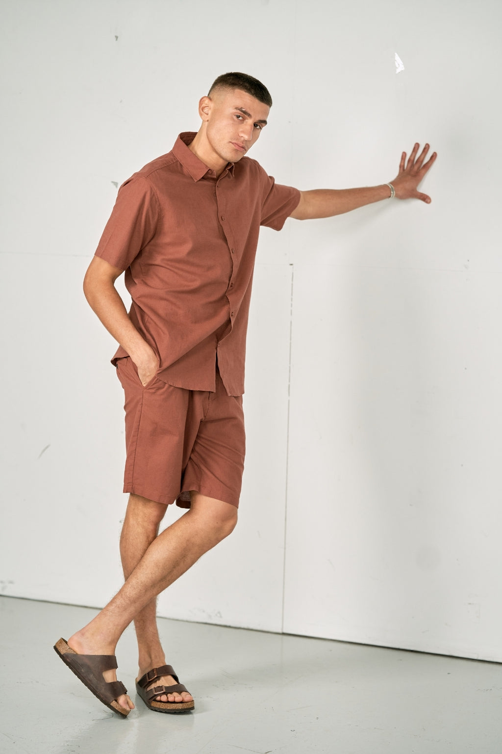 Linge de linge à manches courtes + linge Shorts - Terracotta (forfait)