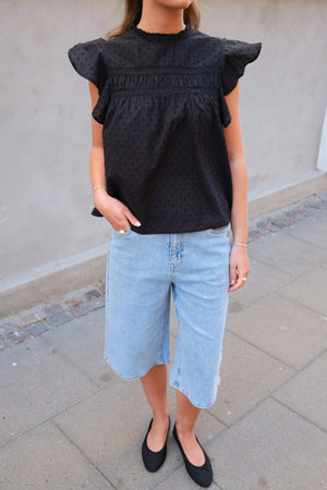 Kath long denim Shorts - Denim bleu clair