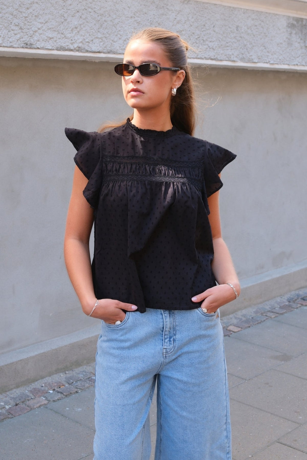 Trine Lace Top - zwart