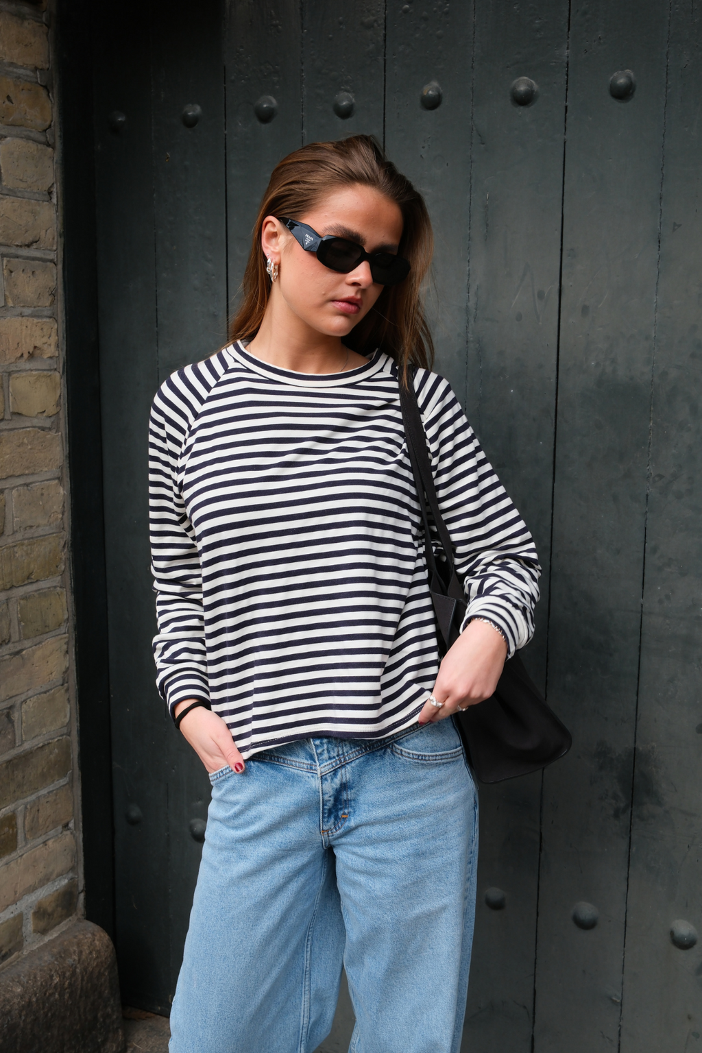 Gestreepte Lange Mouw Regular Fit - Blauw