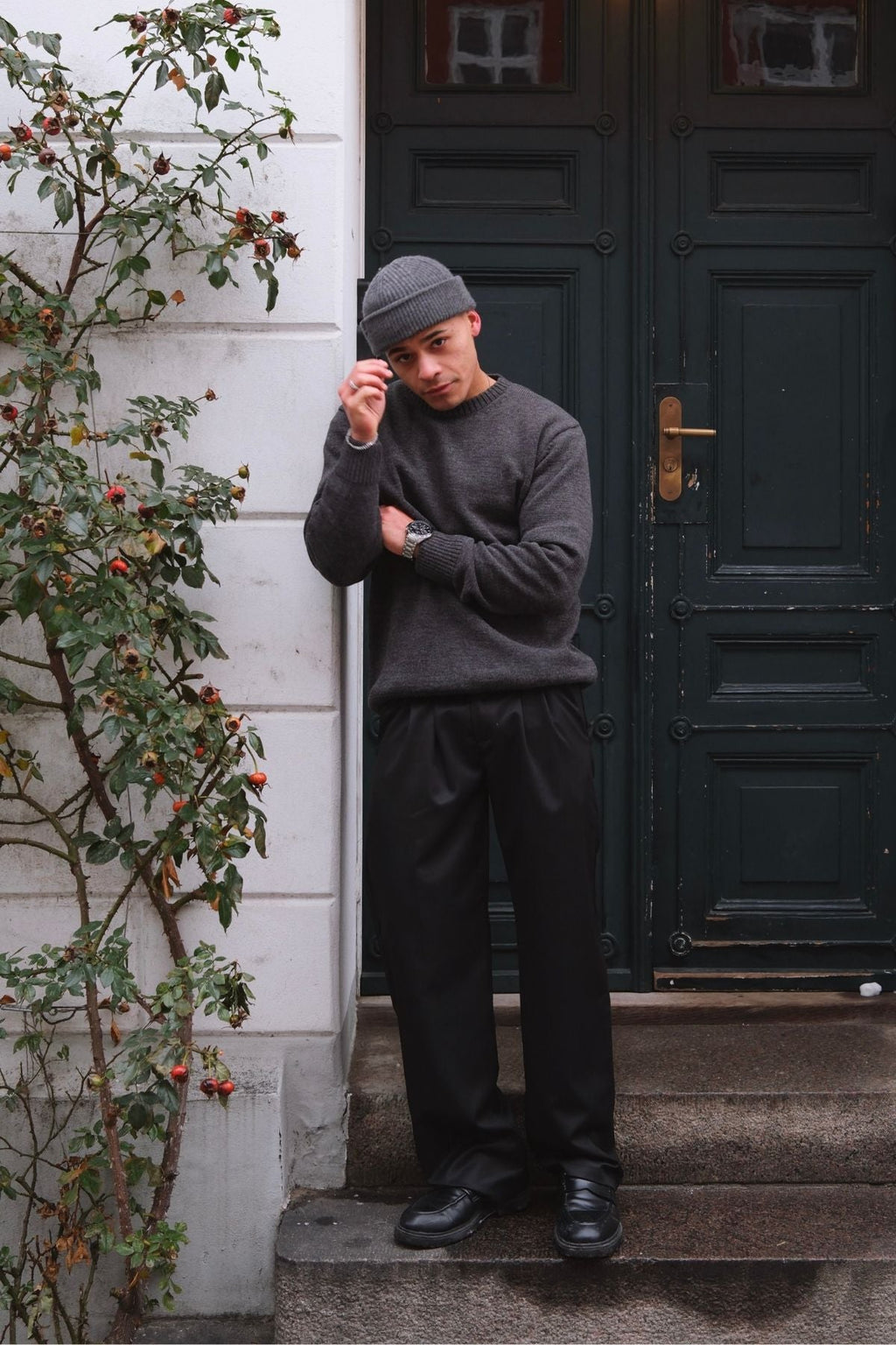 Easton Gebreid - Donkergrijs