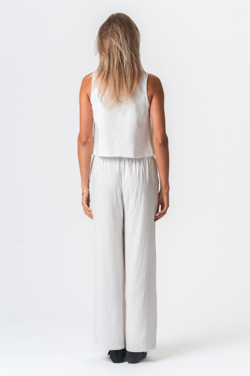Linen Vest - Off White