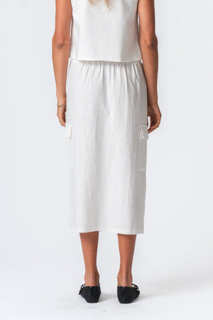 Linen Skirt - White