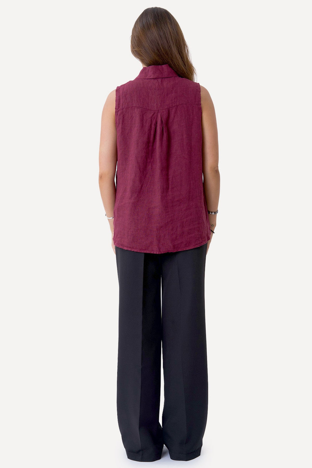 Mio Linen Top - Red