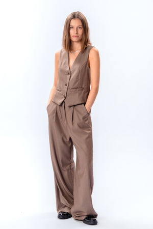 Nadia gilet et pants (Taupe) - Forme de package