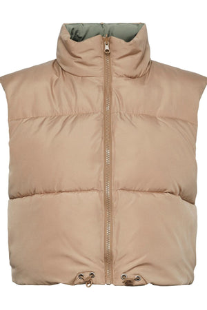 Nadia Bref Puffer Vest - Silver F vison