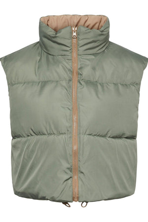 Nadia Bref Puffer Vest - Silver F vison