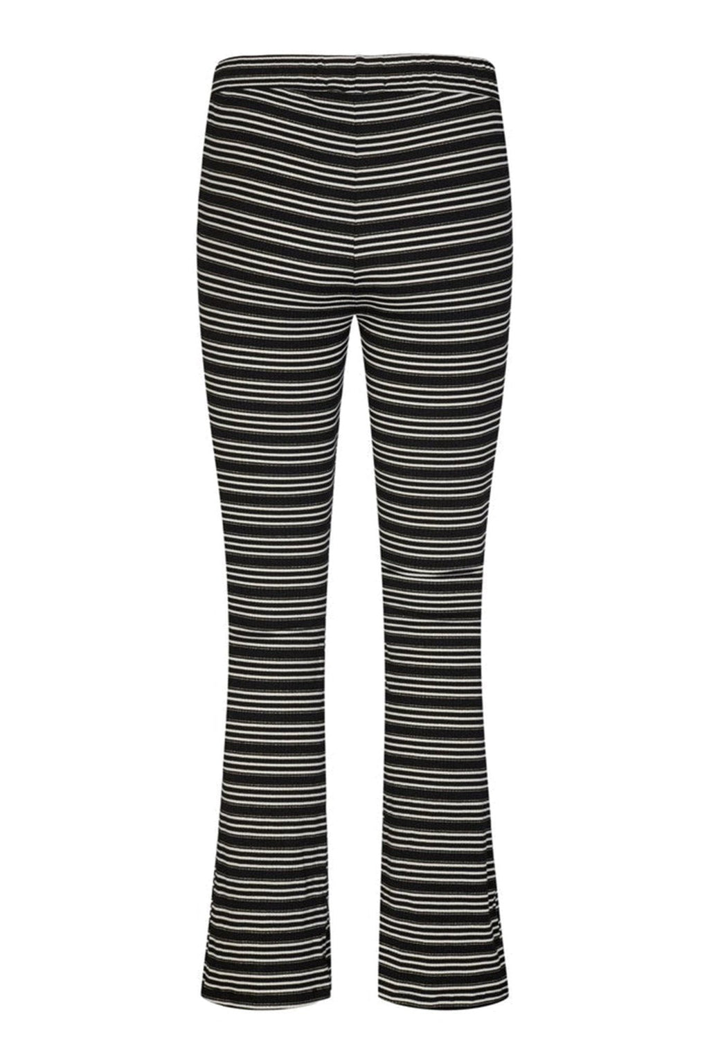 Natalia Flair Pants - Black Gold Lurex