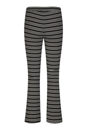 Natalia Flair Pants - Black Gold Lurex