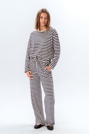 Gestript Pants - Blauw