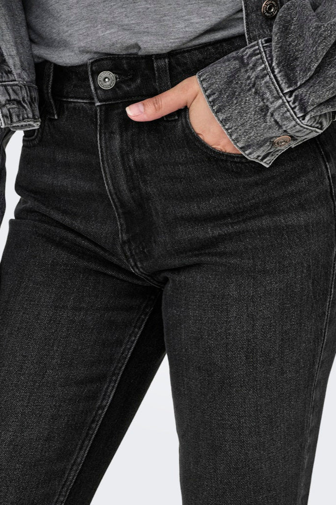 Emily High Taille Jeans - Black Denim
