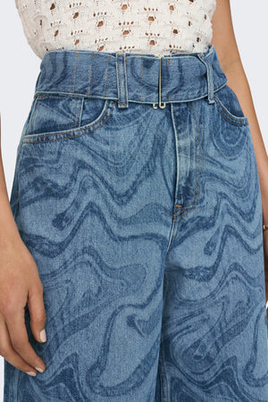 Esther Hope Print - Medium Blue Denim