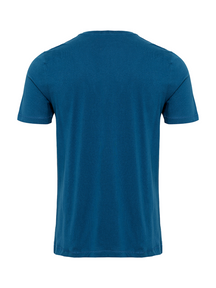 T-shirt de base biologique - Bleu à l'essence