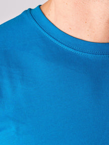 T-shirt de base organique - Bleu turquoise