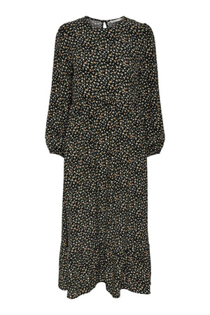 Robe Amalie Midi - noir / orange