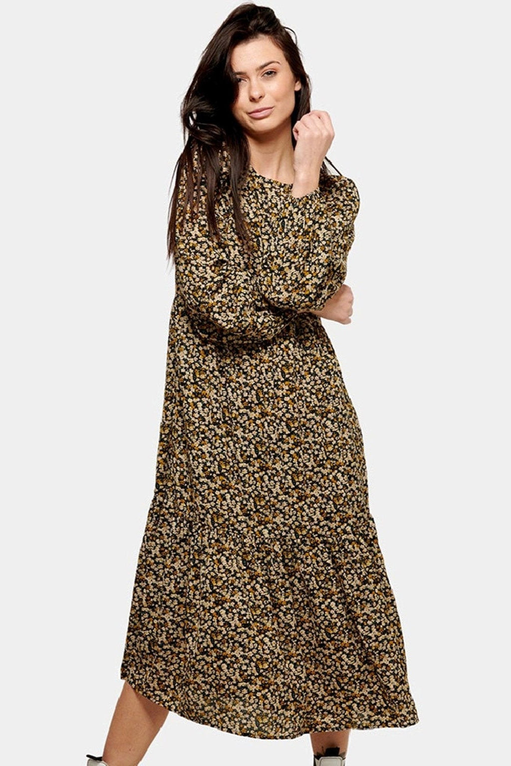 Robe florale de copains - floral noir