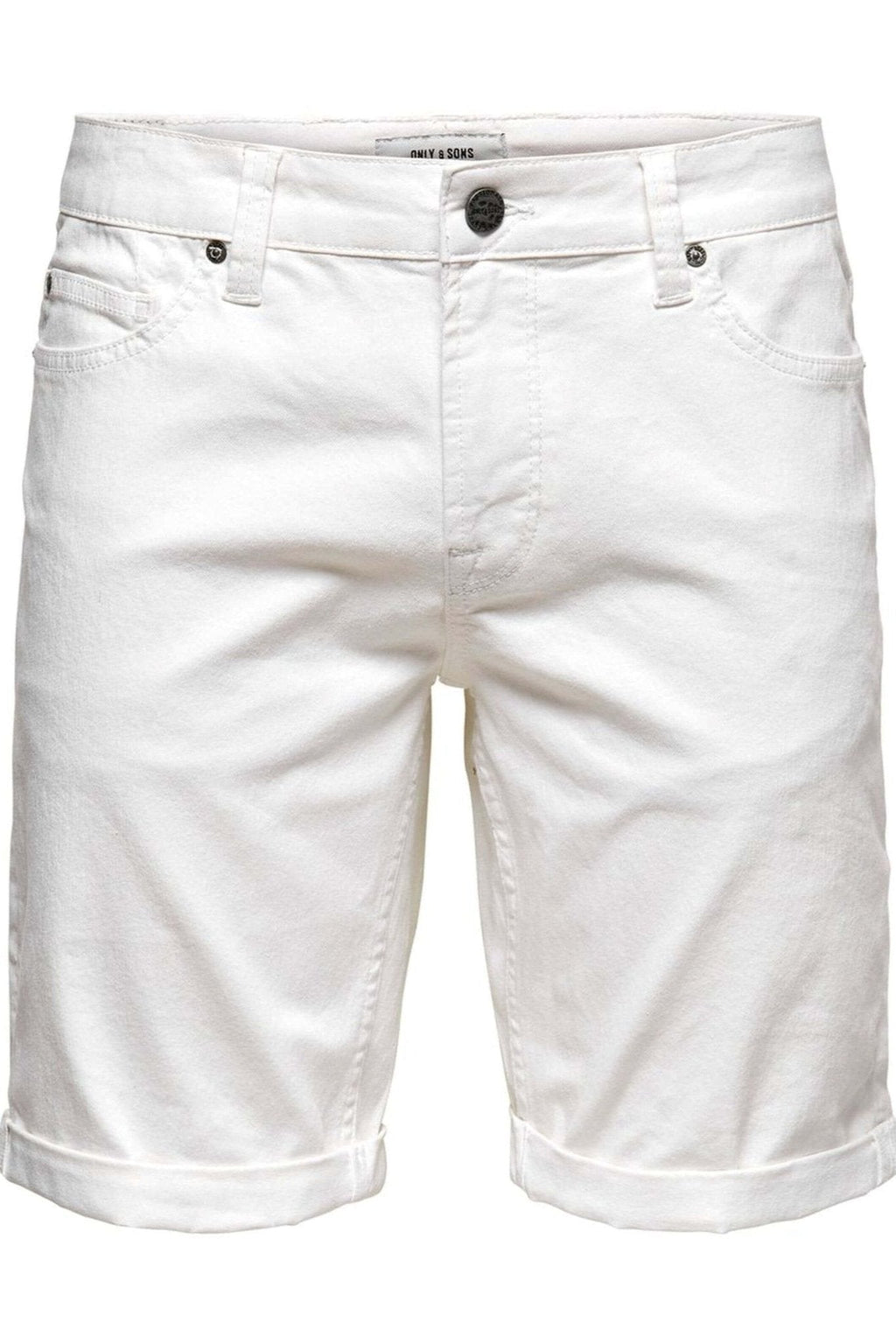 Shorts extensibles à pli - blanc
