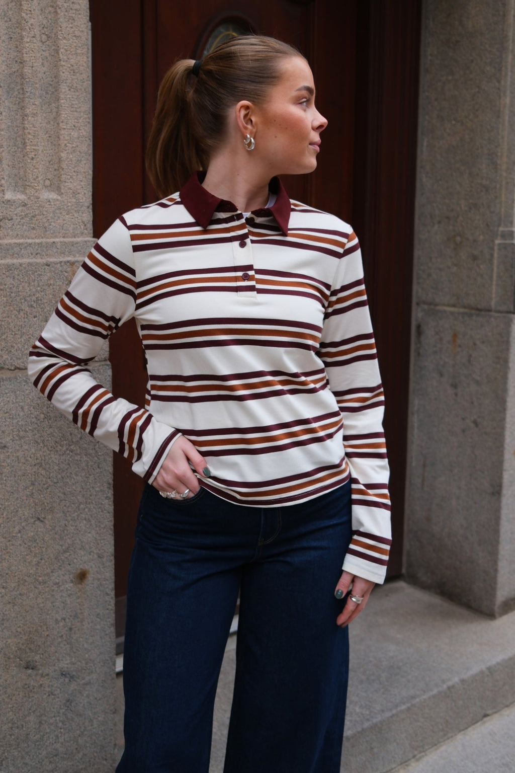 Nana L / S Polo Top - Java