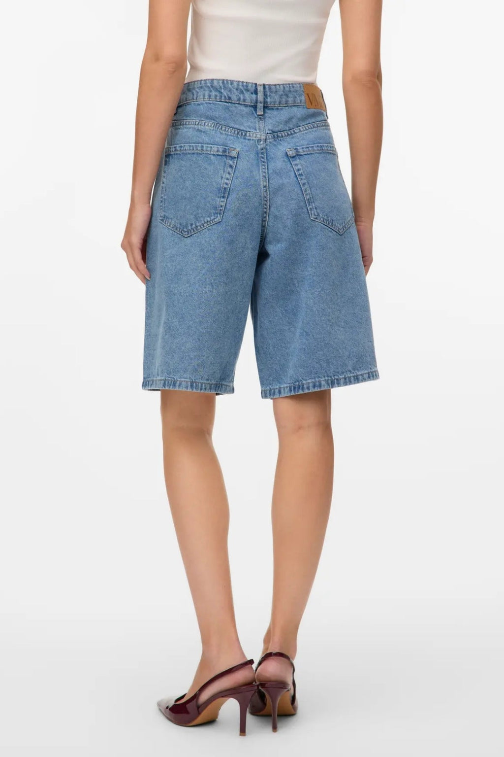 Kath long denim Shorts - Denim bleu clair