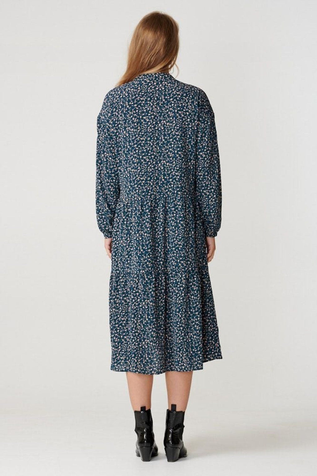 Sara lange mouwen jurk - groen