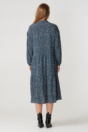 Sara lange mouwen jurk - groen