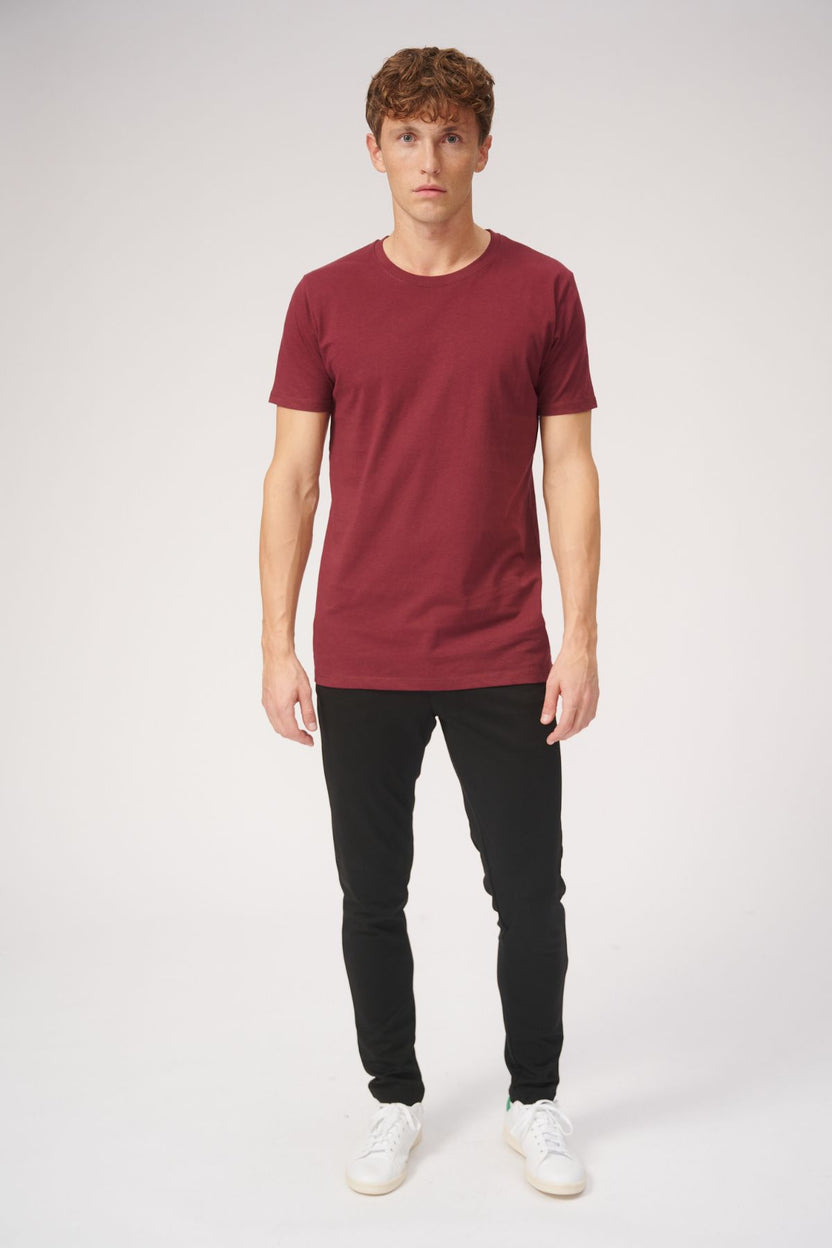 Organic Basic T-shirt - Burgundy