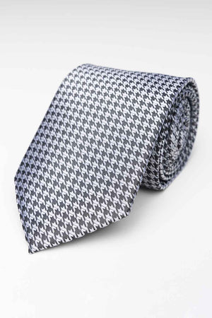 Tie - Black/Silver Patterned