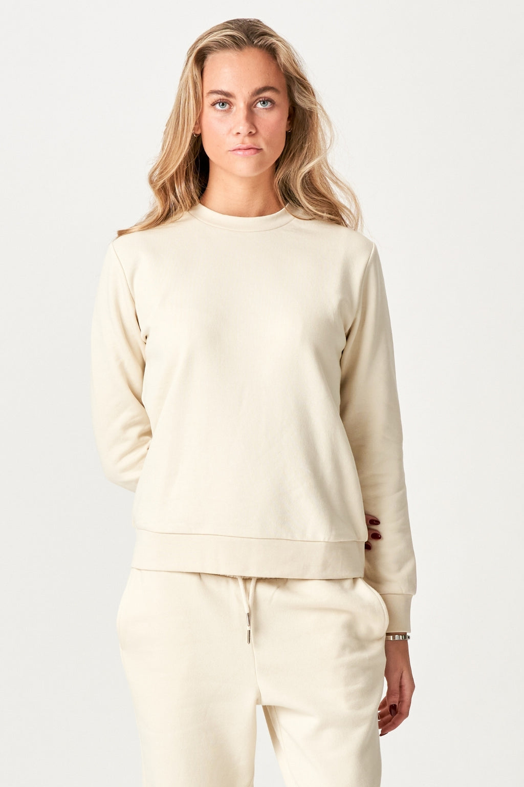 Basic SweetSuit avec Crewneck (Beige léger) - Forme de package (femmes)